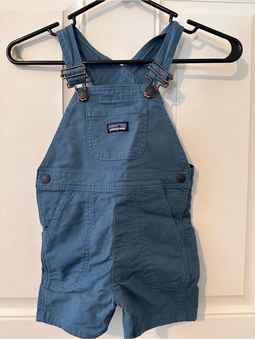 Patagonia Kids' Blue Short Overalls - Durable Everyday Playwear
